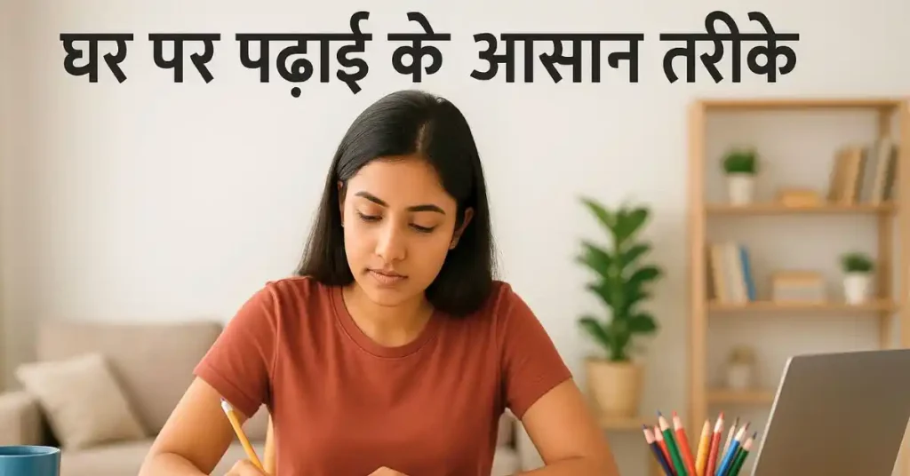 घर पर पढ़ाई के आसान तरीके